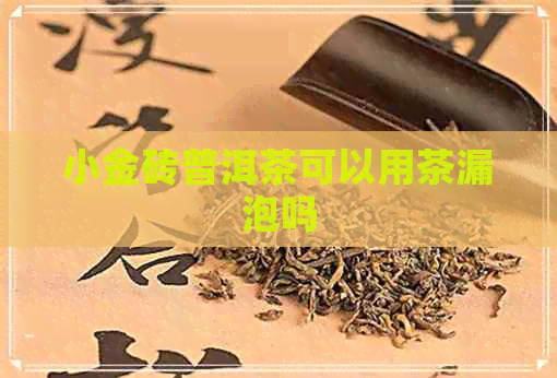 小金砖普洱茶可以用茶漏泡吗