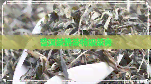 普洱茶熟茶特级茶膏