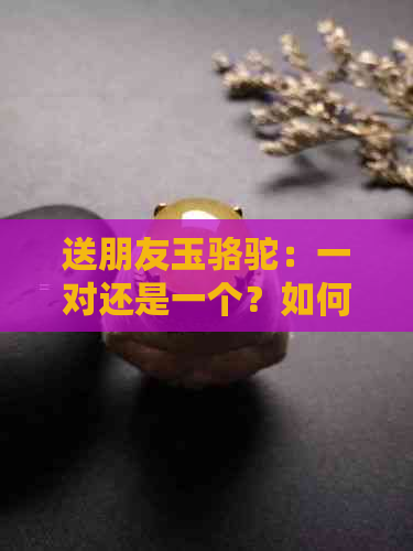 送朋友玉骆驼：一对还是一个？如何选择最合适的礼物？