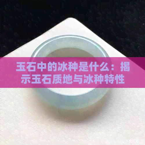 玉石中的冰种是什么：揭示玉石质地与冰种特性