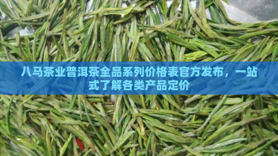 八马茶业普洱茶全品系列价格表官方发布，一站式了解各类产品定价