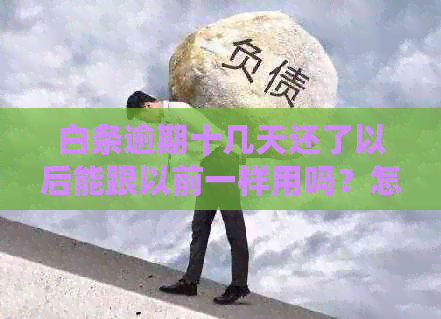 白条逾期十几天还了以后能跟以前一样用吗？怎么办？