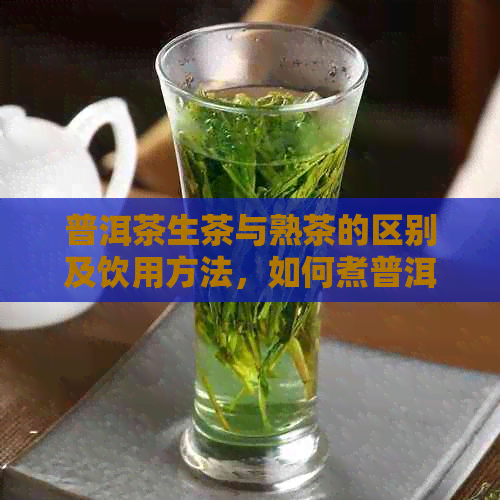 普洱茶生茶与熟茶的区别及饮用方法，如何煮普洱茶，价钱及不同点。