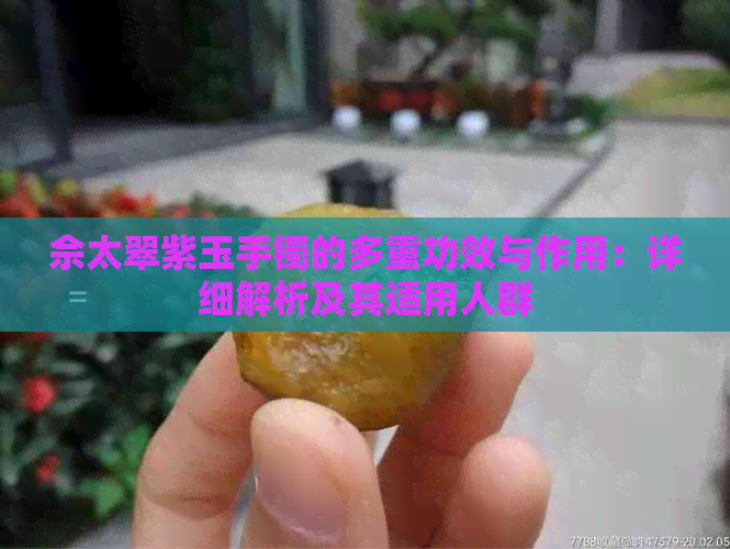 佘太翠紫玉手镯的多重功效与作用：详细解析及其适用人群