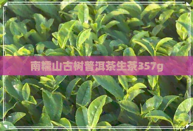 南糯山古树普洱茶生茶357g