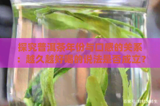 探究普洱茶年份与口感的关系：越久越好喝的说法是否成立？