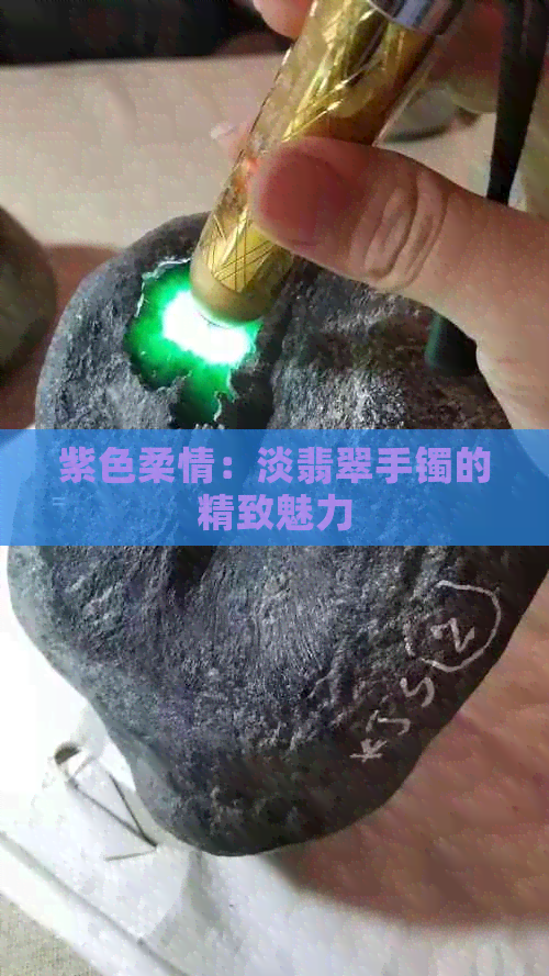 紫色柔情：淡翡翠手镯的精致魅力