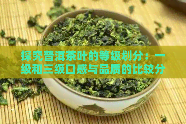 探究普洱茶叶的等级划分：一级和三级口感与品质的比较分析