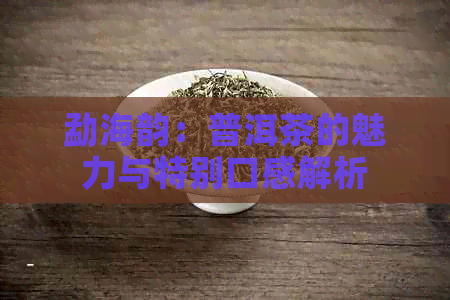 勐海韵：普洱茶的魅力与特别口感解析