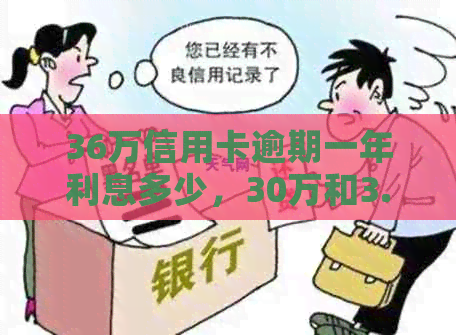 36万信用卡逾期一年利息多少，30万和3.5万逾期一年的信用卡利息分别是多少