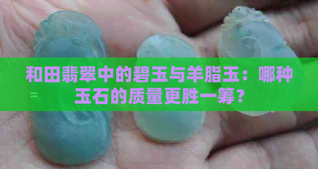 和田翡翠中的碧玉与羊脂玉：哪种玉石的质量更胜一筹？