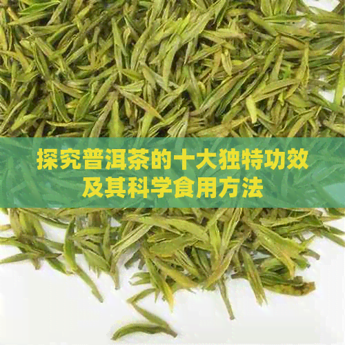 探究普洱茶的十大独特功效及其科学食用方法