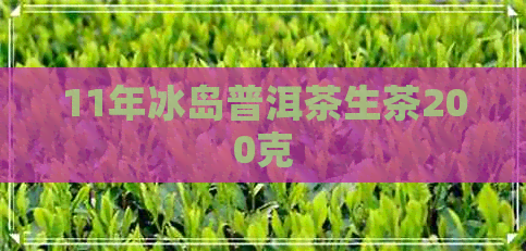 11年冰岛普洱茶生茶200克