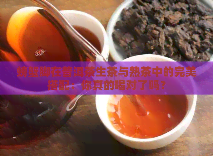 螃蟹脚在普洱茶生茶与熟茶中的完美搭配：你真的喝对了吗？