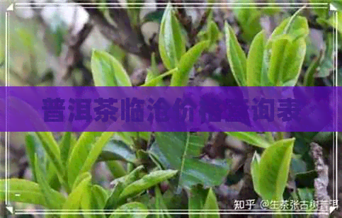 普洱茶临沧价格查询表