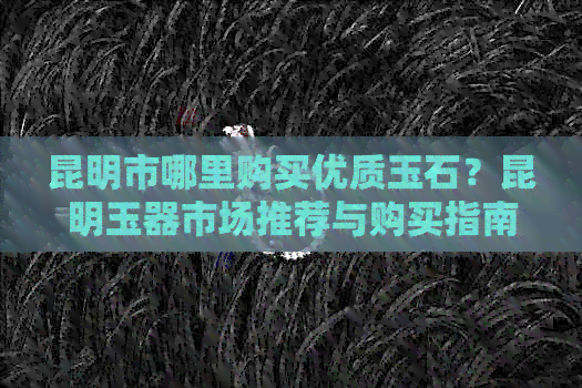 昆明市哪里购买优质玉石？昆明玉器市场推荐与购买指南