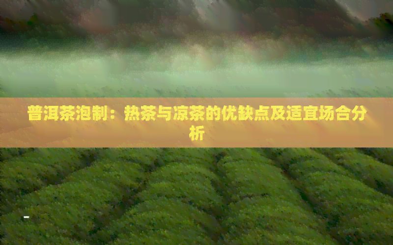 普洱茶泡制：热茶与凉茶的优缺点及适宜场合分析