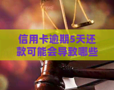 信用卡逾期5天还款可能会导致哪些后果？我应该如何解决这个问题？