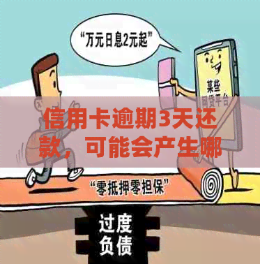 信用卡逾期3天还款，可能会产生哪些后果及如何补救？