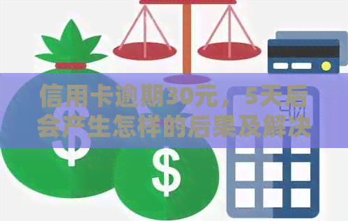 信用卡逾期30元，5天后会产生怎样的后果及解决方法？