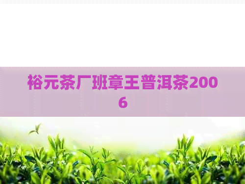 裕元茶厂班章王普洱茶2006