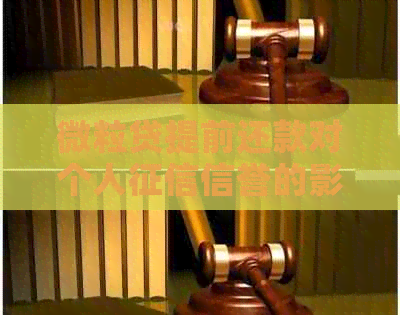 微粒贷提前还款对个人信誉的影响分析