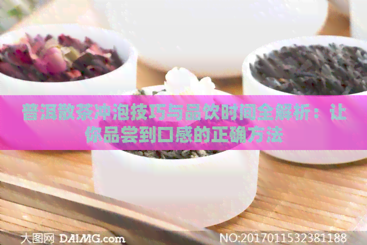 普洱散茶冲泡技巧与品饮时间全解析：让你品尝到口感的正确方法