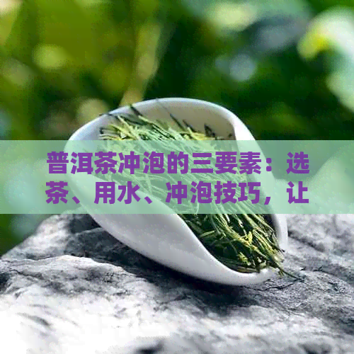 普洱茶冲泡的三要素：选茶、用水、冲泡技巧，让你泡出更好的普洱茶！