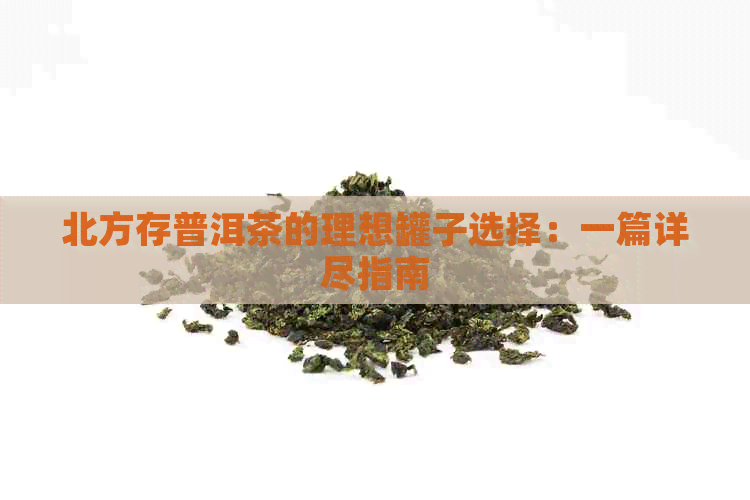 北方存普洱茶的理想罐子选择：一篇详尽指南