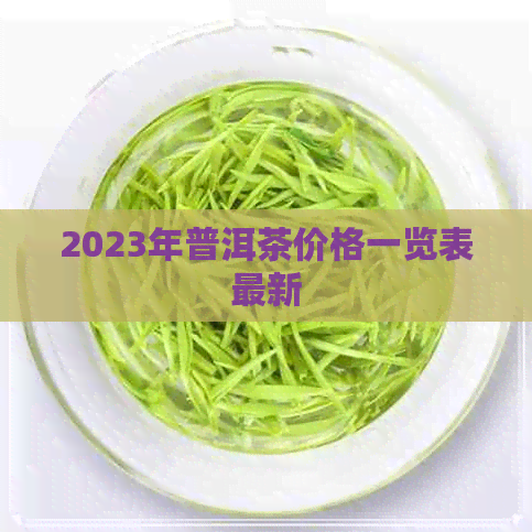 2023年普洱茶价格一览表最新