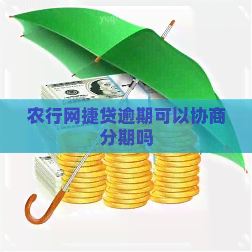 农行网捷贷逾期可以协商分期吗