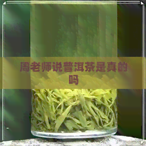 周老师说普洱茶是真的吗