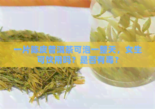 一片陈皮普洱茶可泡一整天，女生可饮用吗？是否有？