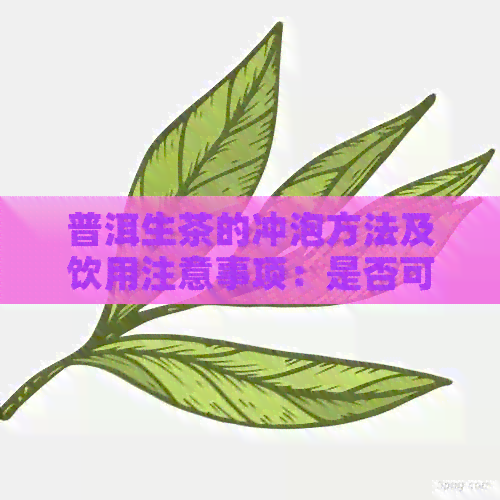 普洱生茶的冲泡方法及饮用注意事项：是否可以直接泡水喝？