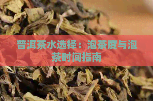 普洱茶水选择：泡茶度与泡茶时间指南