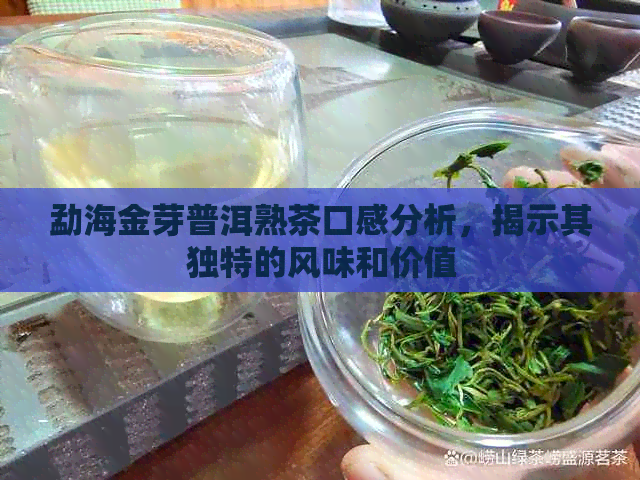 勐海金芽普洱熟茶口感分析，揭示其独特的风味和价值