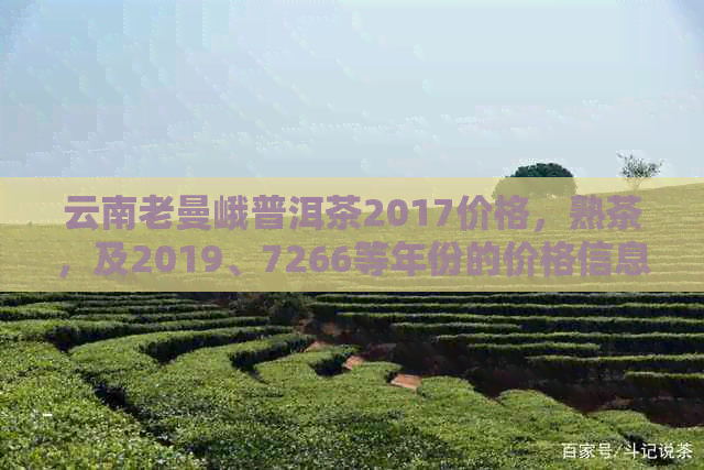 云南老曼峨普洱茶2017价格，熟茶，及2019、7266等年份的价格信息。