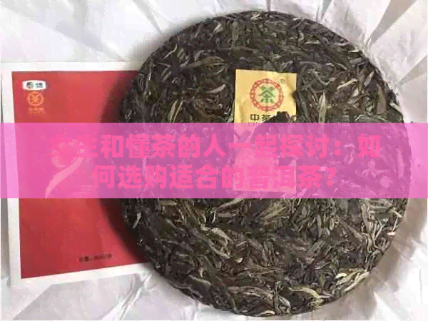 女生和懂茶的人一起探讨：如何选购适合的普洱茶？