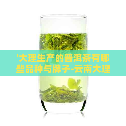 '大理生产的普洱茶有哪些品种与牌子-云南大理普洱茶汇总'