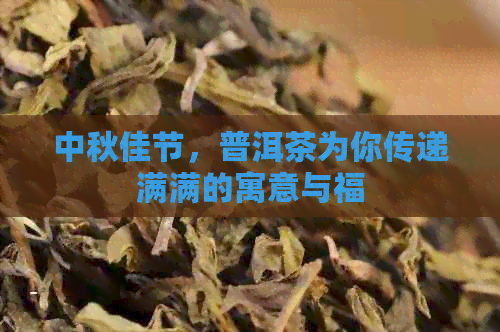 中秋佳节，普洱茶为你传递满满的寓意与福