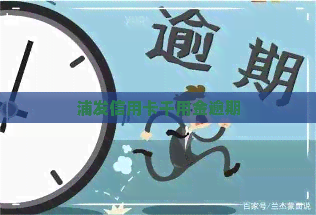 浦发信用卡千用金逾期