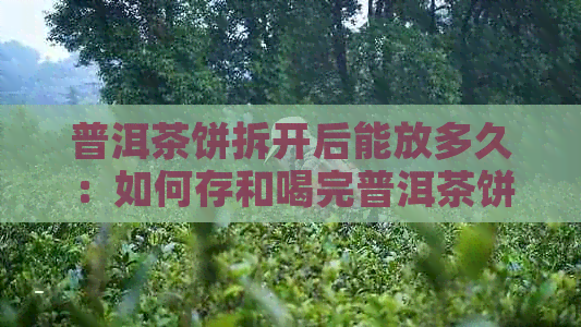 普洱茶饼拆开后能放多久：如何存和喝完普洱茶饼。