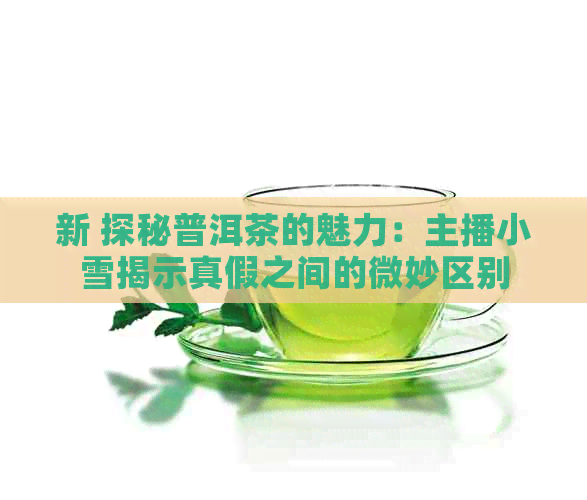 新 探秘普洱茶的魅力：主播小雪揭示真假之间的微妙区别