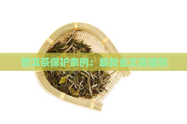 普洱茶保护条例：最新全文实细则