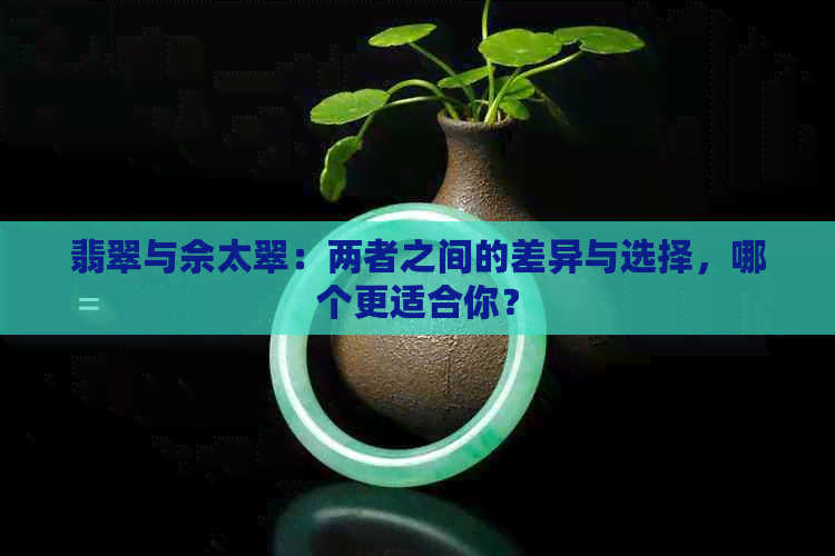 翡翠与佘太翠：两者之间的差异与选择，哪个更适合你？