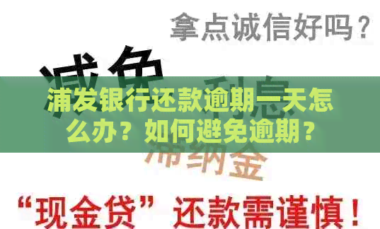 浦发银行还款逾期一天怎么办？如何避免逾期？