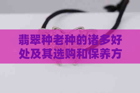 翡翠种老种的诸多好处及其选购和保养方法解析