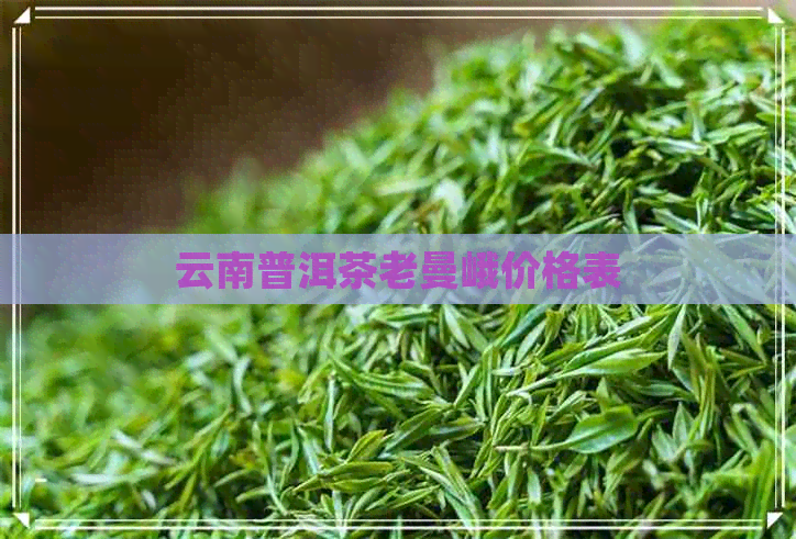 云南普洱茶老曼峨价格表