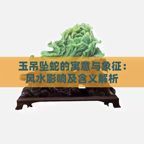 玉吊坠蛇的寓意与象征：风水影响及含义解析