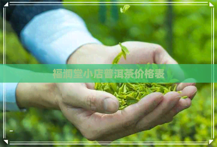 福润堂小店普洱茶价格表